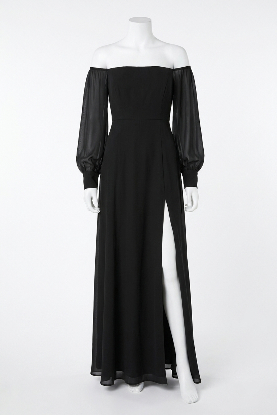 NEW LULUS women's feel the romance maxi dress in black